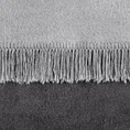 Koc DUO dwukolorowy bawełniano-akrylowy  z frędzlami, dwustronny - 150 x 200 cm - srebrny 3