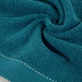 Ręcznik DAISY z bordiurą podkreśloną kontrastującym stebnowaniem - 70 x 140 cm - turkusowy 5
