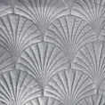 Narzuta  z miękkiego welwetu pikowana metodą tradycyjnego szycia wzór art deco - 170 x 210 cm - srebrny 4