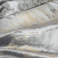 Zasłona  KORNELIA z miękkiej welwetowej tkaniny zdobiona szampańskim nadrukiem przypominającym marmur - 140 x 270 cm - szary 7
