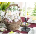 Wielkanocny koszyczek z pisankami wyplatany z naturalnych gałązek - 22 x 20 x 34 cm - brązowy 1