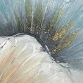 Obraz GINKO 1 ręcznie malowany na płótnie liście miłorzębu - 50 x 70 cm - beżowy 2