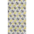 DESIGN 91 Zasłona ELINA z nadrukiem żółto-szarych liści na białym tle z lekkiej mikrofibry - 140 x 250 cm - biały 7