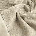 Ręcznik SALADO o ryżowej strukturze ze stebnowaniem i welwetową bordiurą - 50 x 90 cm - beżowy 5