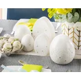 Figurka z dolomitu - jajko wielkanocne zdobione kryształkami - ∅ 11 x 12 cm - biały 4