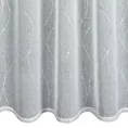 Dekoracja okienna ARLENA z etaminy zdobiona subtelnym srebrnym wzorem - 140 x 270 cm - biały 3