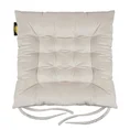 Dwustronna welwetowa poduszka siedziskowa na krzesło z szesnastoma pikowaniami, gramatura 260 g/m2 - 40 x 40 x 6 cm - beżowy 2
