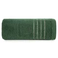 Ręcznik bawełniany FIORE z ozdobnym stebnowaniem - 30 x 50 cm - butelkowy zielony 3