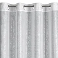 DESIGN 91 Zasłona z lekkiej tkaniny z nakrapianym srebrnym nadrukiem - 140 x 250 cm - biały 4