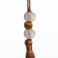 Dekoracyjny sznur HELEN 1 do upięć z chwostem i metalowymi ażurowymi koralikami - 30 x 17 cm - złoty 3
