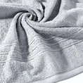Ręcznik klasyczny z bordiurą podkreśloną delikatnymi paskami - 50 x 90 cm - srebrny 5