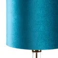 LIMITED COLLECTION Lampa stołowa LOTOS 9 na szklanej podstawie z efektem ombre z welwetowym abażurem HARMONIA TURKUSU - ∅ 32 x 61 cm - turkusowy 4