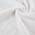 Ręcznik GALA bawełniany z  bordiurą w paski podkreślone błyszczącą nicią - 70 x 140 cm - biały 5