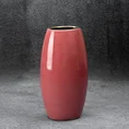 Wazon ceramiczny SIBEL gładki i nowoczesny design - 13 x 9 x 25 cm - ciemnoróżowy 1