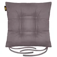 ADORE dwustronna welurowa poduszka siedziskowa na krzesło z czterema pikowaniami, gramatura 195 g/m2 - 40 x 40 x 8 cm - grafitowy 2