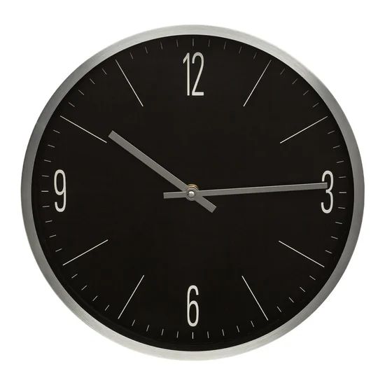 Dekoracyjny zegar ścienny z rzymskimi cyframi, styl retro 30 cm średnicy - 30 x 4 x 30 cm - czarny