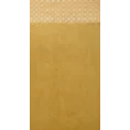 Zasłona ELEN z welwetu z ozdobnym pasem z jasnozłotym nadrukiem geometrycznym w górnej części - 140 x 250 cm - miodowy 9