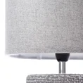 Lampa AGIS na ceramicznej podstawie z wytłaczanym wzorem tkaniny - ∅ 20 x 43 cm - stalowy 2