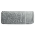 Ręcznik STELLA z bawełny z żakardową bordiurą z drobnymi punkcikami - 70 x 140 cm - stalowy 3