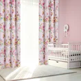 Dekoracja okienna POLLY do pokoju dziecięcego z etaminy z nadrukiem z elfami - 140 x 250 cm - różowy 8