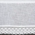 Zazdrostka z etaminy zdobione szeroką koronką, styl rustykalny - 150 x 60 cm - biały 6