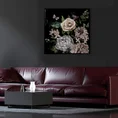 Obraz RAINFOREST nadruk w stylu romantycznym na płótnie z efektem lustrzanym - 60 x 60 cm - czarny 3