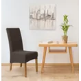 DESIGN 91 Pokrowiec na krzesło wodoodporny o strukturze kratki - 35 x 30 x 55 cm - brązowy 1