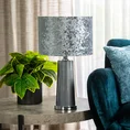 Lampa stołowa MOLY 02 na podstawie z perłowego szkła z błyszczącym welwetowym abażurem - 33 x 23 x 57 cm - stalowy 3