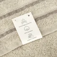 Ręcznik klasyczny JASPER z bordiurą podkreśloną delikatnymi beżowymi paskami - 50 x 90 cm - beżowy 6