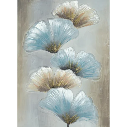 Obraz GINKO 1 ręcznie malowany na płótnie liście miłorzębu Obraz GINKO 1 ręcznie malowany na płótnie liście miłorzębu - 50 x 70 cm