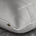 EVA MINGE Komplet pościeli EVA 08 z najwyższej jakości makosatyny bawełnianej z nadrukiem logo EVA MINGE z elegancką lamówką - 220 x 200 cm - szary 6