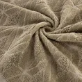 REINA LINE Ręcznik SENDI 50x90 cm z bawełny egipskiej tkany w geometryczny wzór - 50 x 90 cm - jasnobrązowy 5