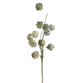GAŁĄZKA OZDOBNA kwiat sztuczny dekoracyjny - dł.80cm dł.z kwiat 40cm/5 - ciemnozielony 1