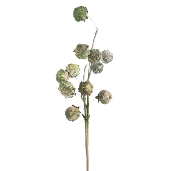 GAŁĄZKA OZDOBNA kwiat sztuczny dekoracyjny - dł.80cm dł.z kwiat 40cm/5 - ciemnozielony
