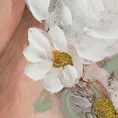 Obraz STELLA portret kobiety w nakryciu głowy z kwiatów ręcznie malowany na płótnie w ramie - 60 x 80 cm - szary 2