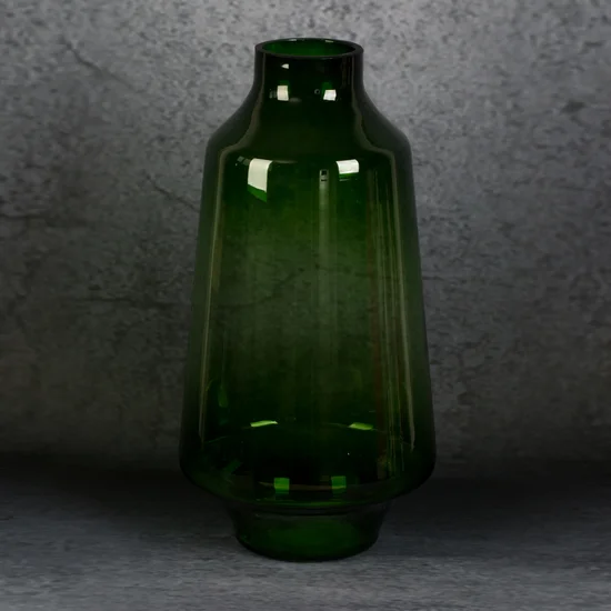Wazon ze szkła artystycznego dwubarwny - ∅ 10 x 16 cm - zielony