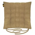 ADORE dwustronna welurowa poduszka siedziskowa na krzesło z szesnastoma pikowaniami, gramatura 195 g/m2 - 40 x 40 x 6 cm - jasnobrązowy 2