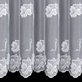 Tkanina firanowa żakardowa z  motywem liści i efektem kreszowania - 250 cm - biały 3