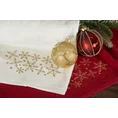 Ręcznik świąteczny SANTA 16 bawełniany ze złotym haftem śnieżynek - 50 x 90 cm - czerwony 6