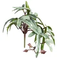 ROŚLINA ZIELONA o ozdobnych liściach, kwiat sztuczny dekoracyjny - 35 cm - jasnozielony 1