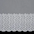 Tkanina firanowa aden z dwoma pasami fantazyjnego haftu - 300 cm - biały 4