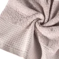 Ręcznik z bordiurą podkreśloną groszkami z błyszczącą lureksową nicią - 50 x 90 cm - pudrowy róż 5