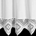 Zazdrostka z tkaniny z przewagą bawełny zdobiona koronką - 150 x 60 cm - biały 3