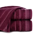 EUROFIRANY CLASSIC Ręcznik POLA z żakardową bordiurą zdobioną stebnowaniem - 50 x 90 cm - fioletowy 1