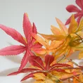 LIŚCIE KLONU PALMOWEGO bukiet, kwiat sztuczny dekoracyjny - dł. 37 cm dł. z liśćmi 23 cm dł. liść poj. 9 cm - pomarańczowy 2