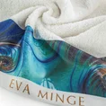 EWA MINGE Ręcznik ANGELA z bordiurą zdobioną designerskim nadrukiem - 50 x 90 cm - kremowy 5