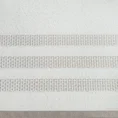 Ręcznik NASTIA z żakardową bordiurą w pasy w stylu eko - 50 x 90 cm - kremowy 2