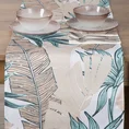 Bieżnik GARDEN na taras oraz balkon z wodoodpornej tkaniny z motywem liści bananowca - 40 x 140 cm - beżowy 5