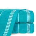 Ręcznik z bordiurą w formie sznurka - 50 x 90 cm - turkusowy 1