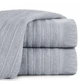 Ręcznik bawełniany MIRENA w stylu boho z frędzlami - 70 x 140 cm - stalowy 1